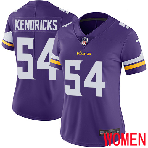 Minnesota Vikings #54 Limited Eric Kendricks Purple Nike NFL Home Women Jersey Vapor Untouchable->women nfl jersey->Women Jersey